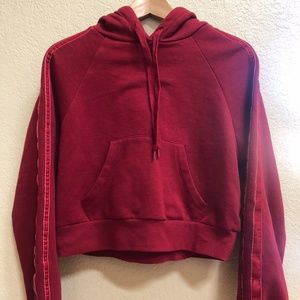 Forever 21 Cropped Red Hoodie